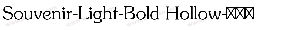 Souvenir-Light-Bold Hollow字体转换
